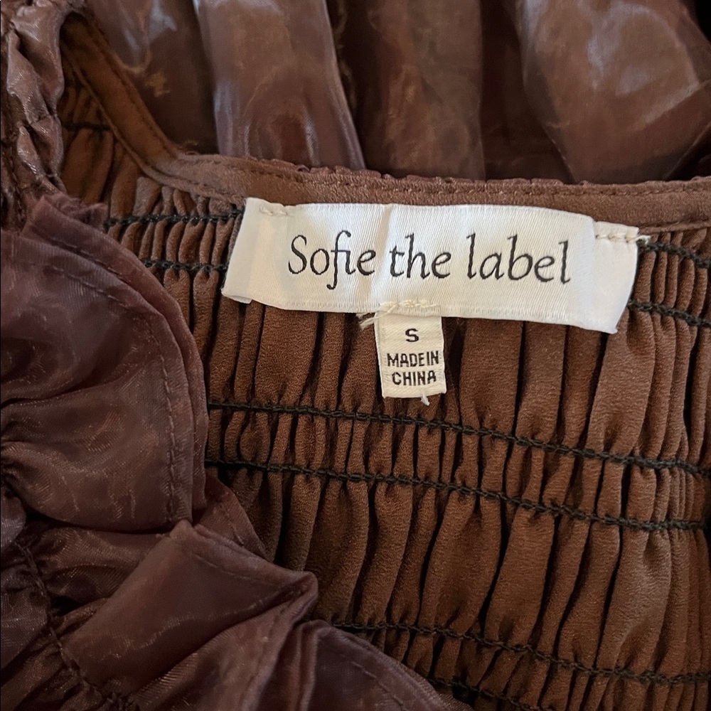 Sofie the label taffeta midi brown dress whimsigoth/fairycore style | size S - Picture 7 of 8